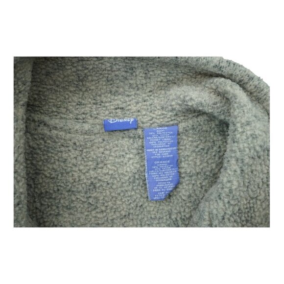 Disney Eeyore Womens Fleece Sweatshirt 1/4 Zip L‎ Gray Unit 45 Poly Blend - Picture 5 of 6